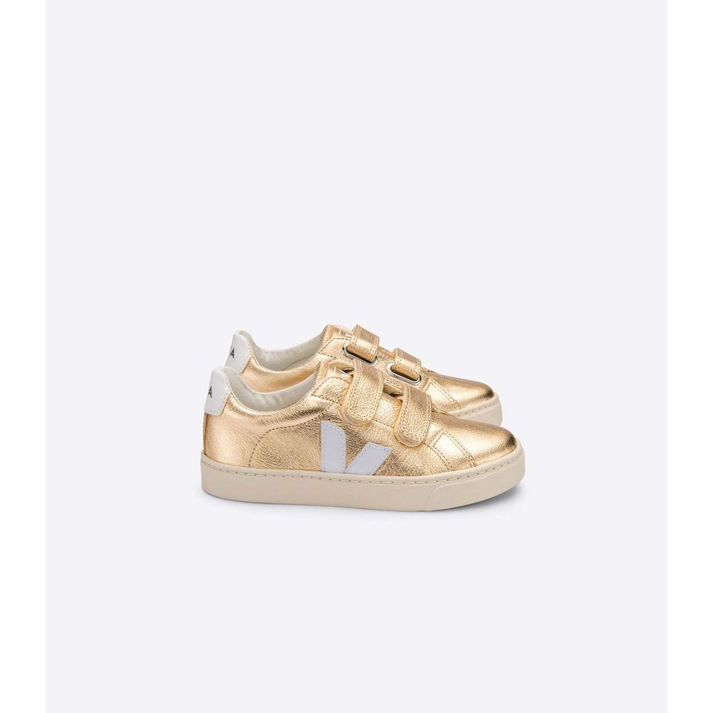 Veja ESPLAR CHROMEFREE Kids\' Shoes Gold | CA 725HAP